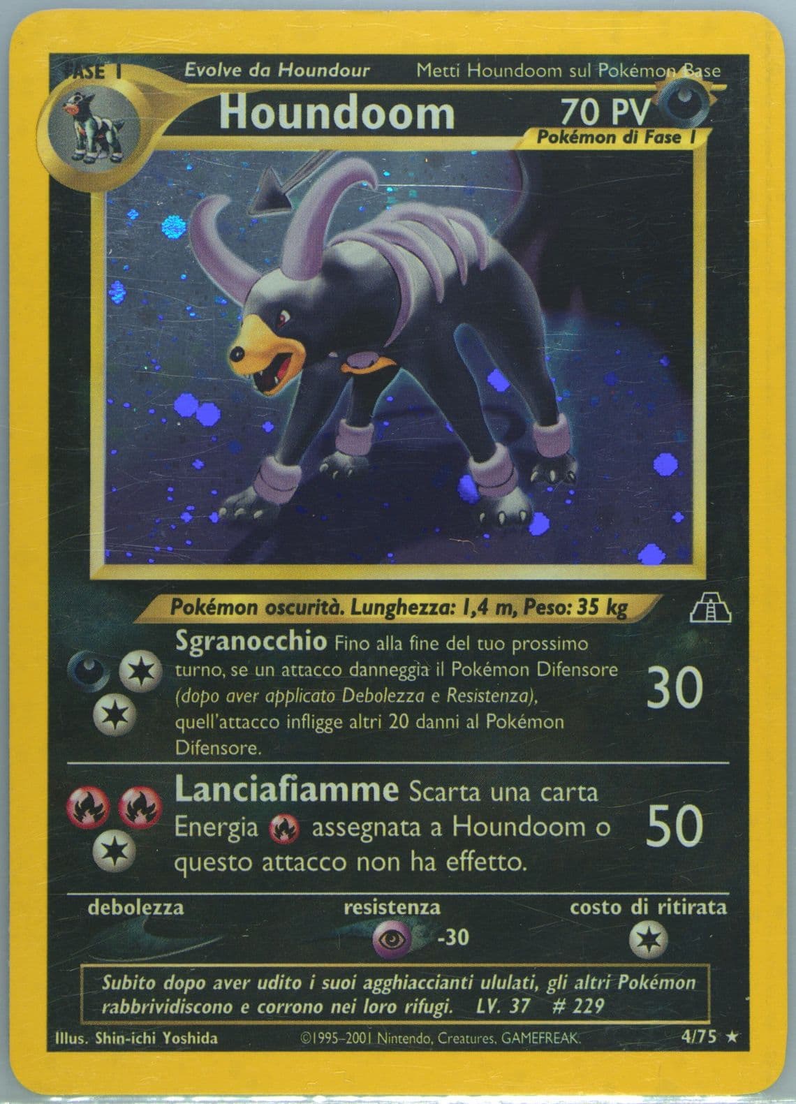 Houndoom-Holo Italian (4) 2001 Pokemon Neo Discovery