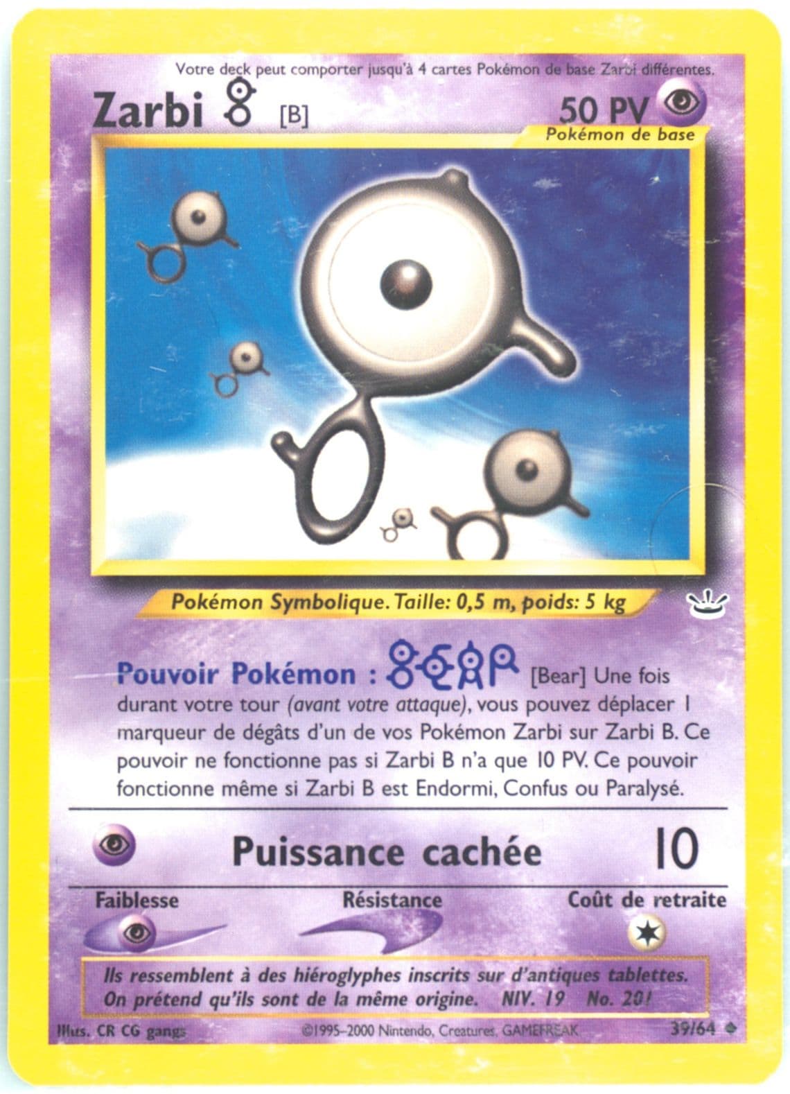 Zarbi B (39) 2002 Pokemon French Neo Revelation