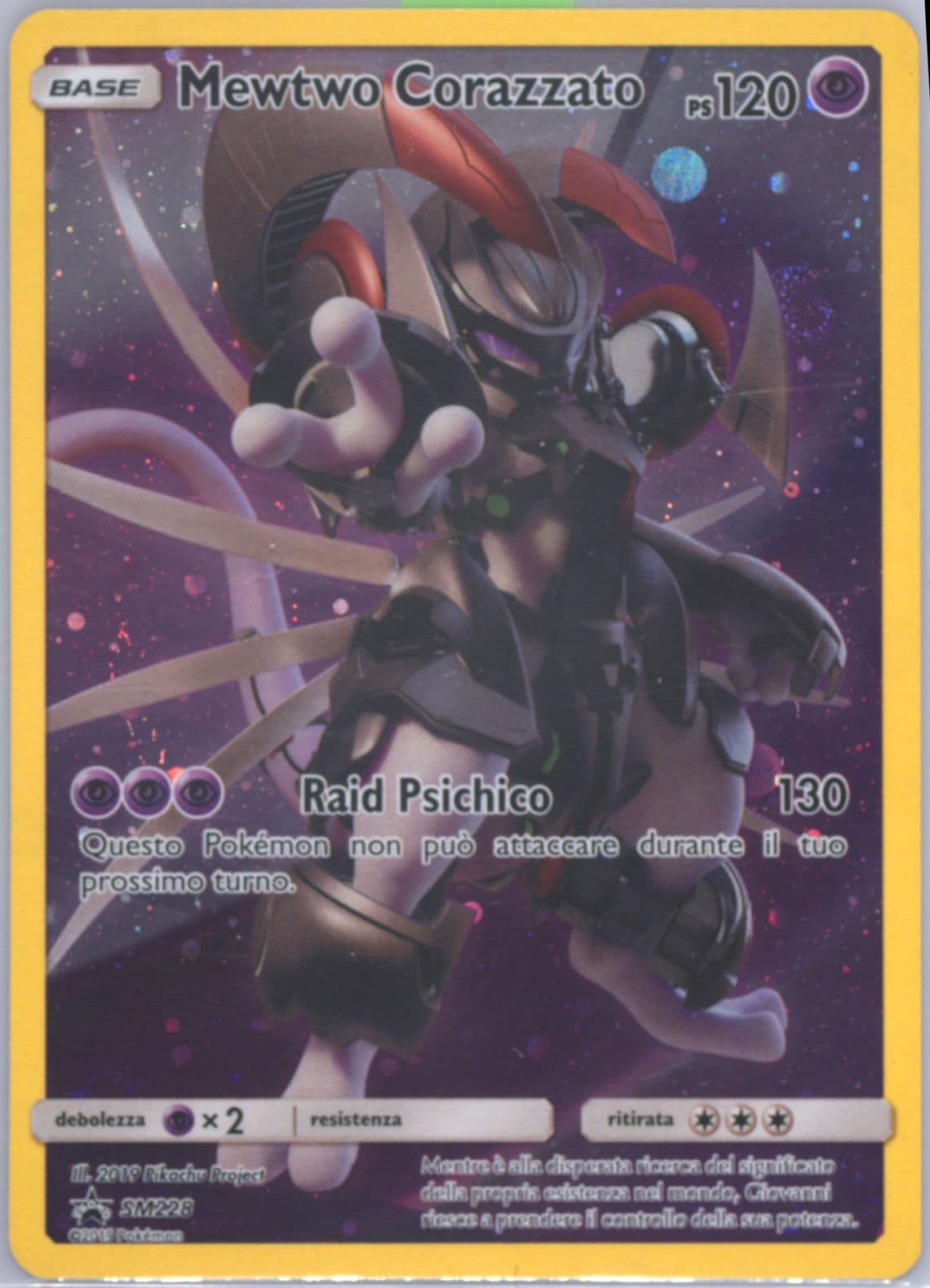 Full Art/Mewtwo Corazzato Fall 2019 Collector Chest-Italian (SM228) 2019 Pokemon SM Black Star Promo