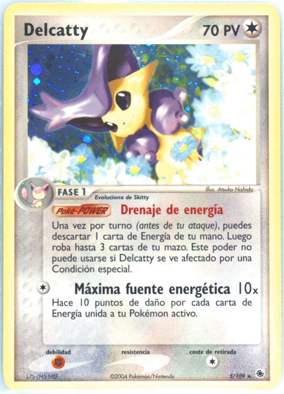 Delcatty-Holo (5) 2004 Pokemon Spanish EX Ruby & Sapphire