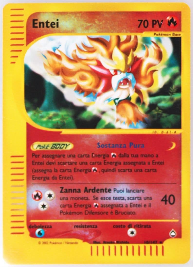 Entei-Reverse Foil Italian (10) 2003 Pokemon Aquapolis