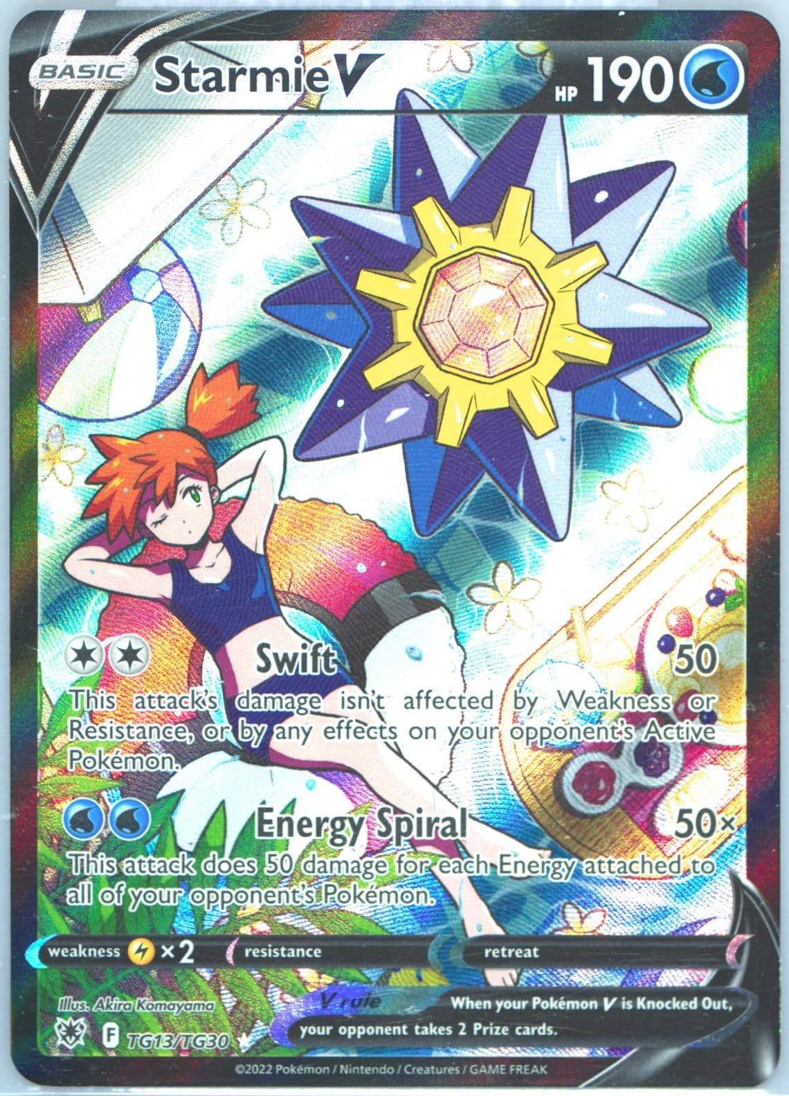 Full Art/Starmie V Portuguese (TG13) 2022 Pokemon Sword & Shield Astral Radiance