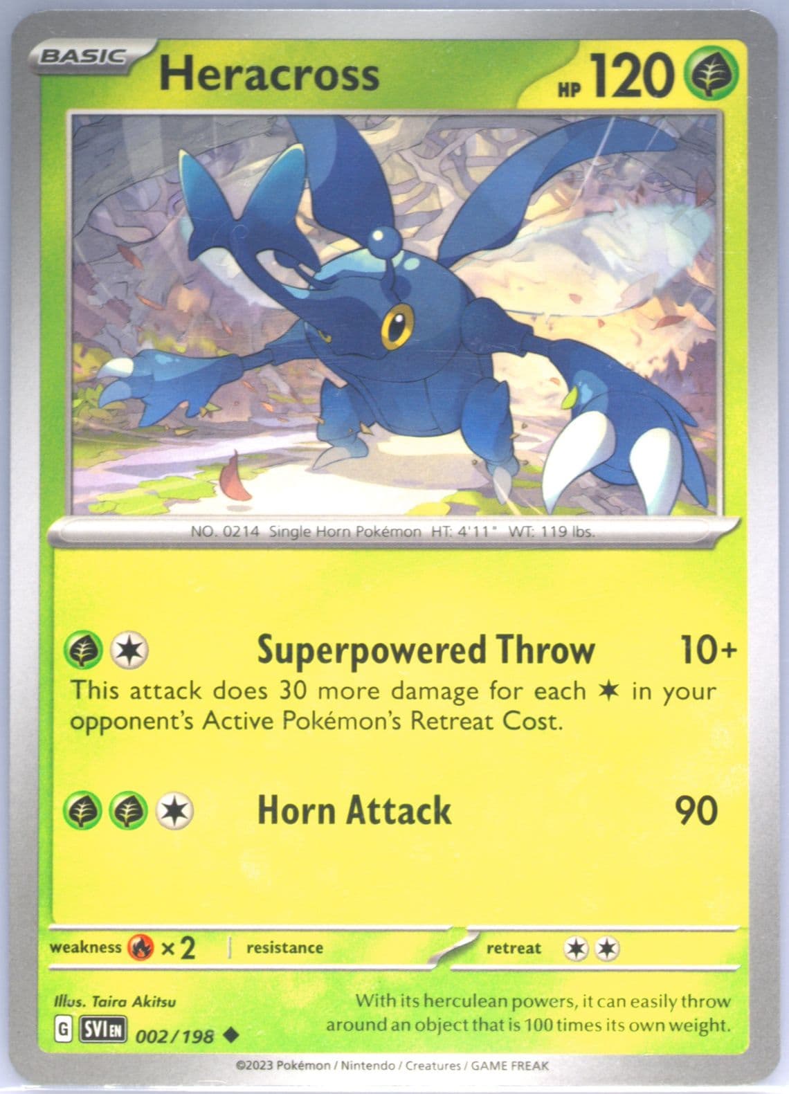 Heracross (002) 2023 Pokemon Svi EN-Scarlet & Violet