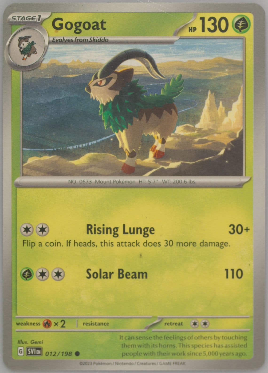 Gogoat (012) 2023 Pokemon Svi EN-Scarlet & Violet