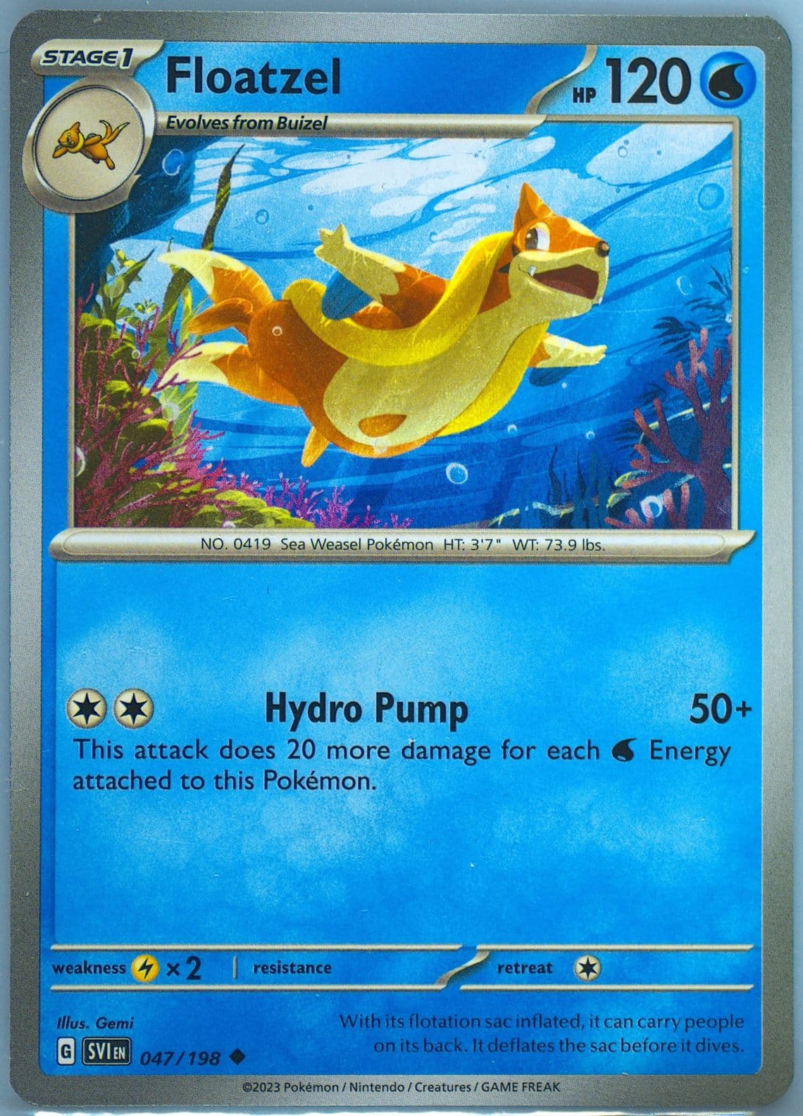 Floatzel (047) 2023 Pokemon Svi EN-Scarlet & Violet