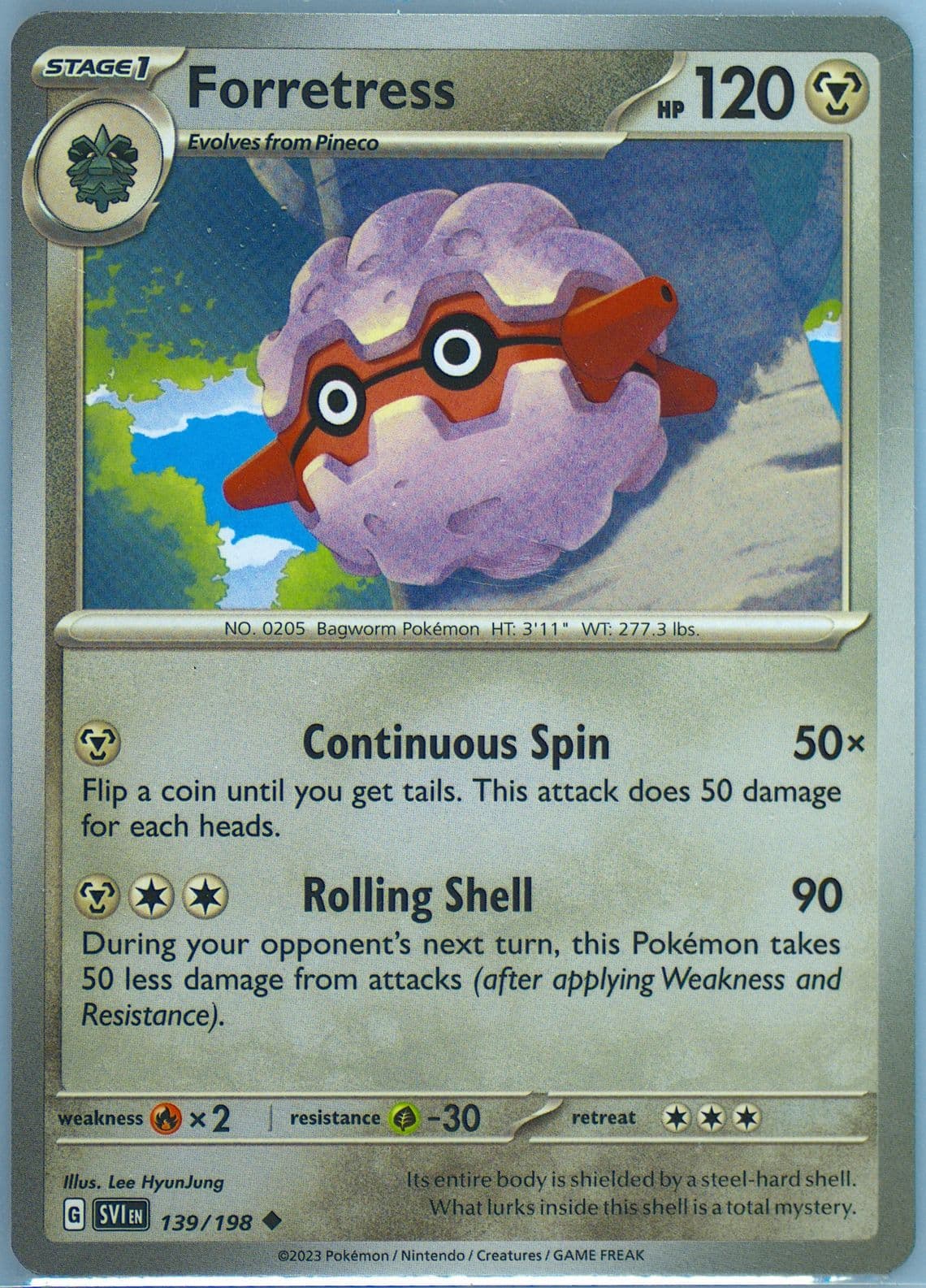 Forretress (139) 2023 Pokemon Svi EN-Scarlet & Violet