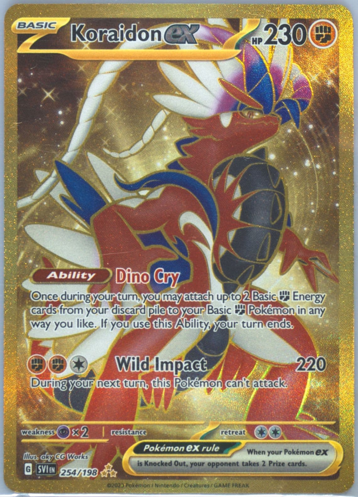 Koraidon EX Hyper Rare (254) 2023 Pokemon Svi EN-Scarlet & Violet