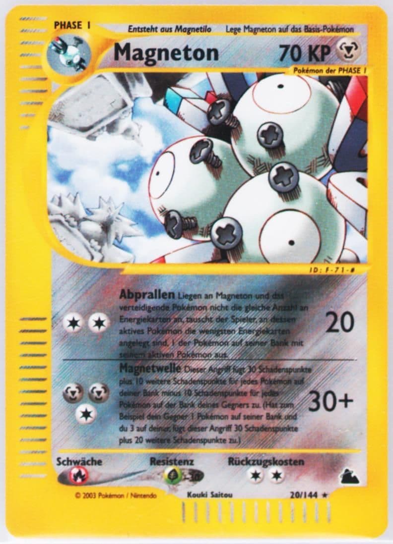 Magneton-Reverse Foil German (20) 2003 Pokemon Skyridge
