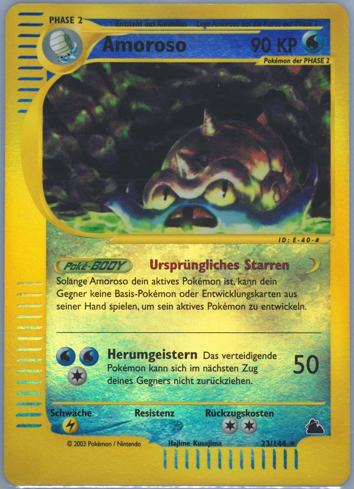 Amoroso-Reverse Foil German (23) 2003 Pokemon Skyridge