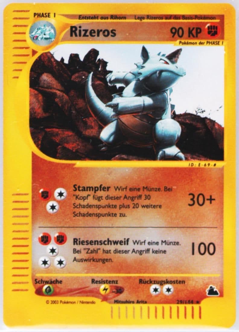 Rizeros-Reverse Foil German (29) 2003 Pokemon Skyridge