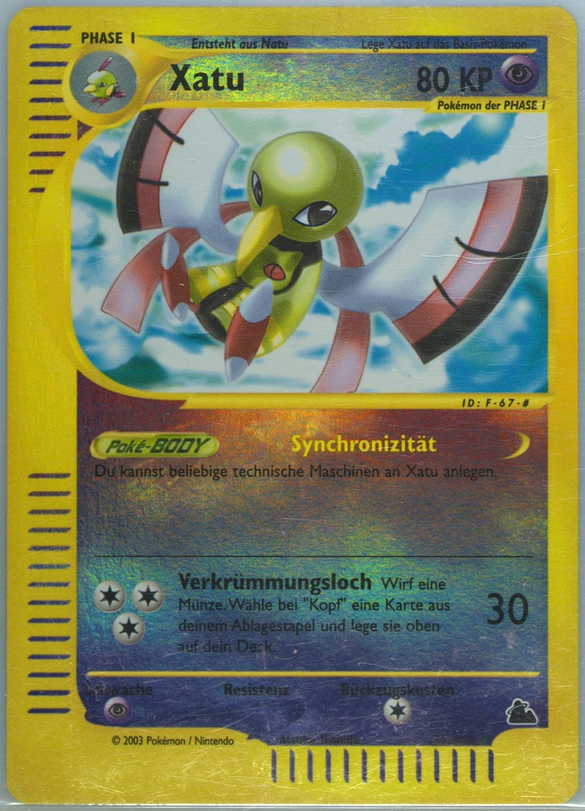 Xatu-Reverse Foil German (35) 2003 Pokemon Skyridge