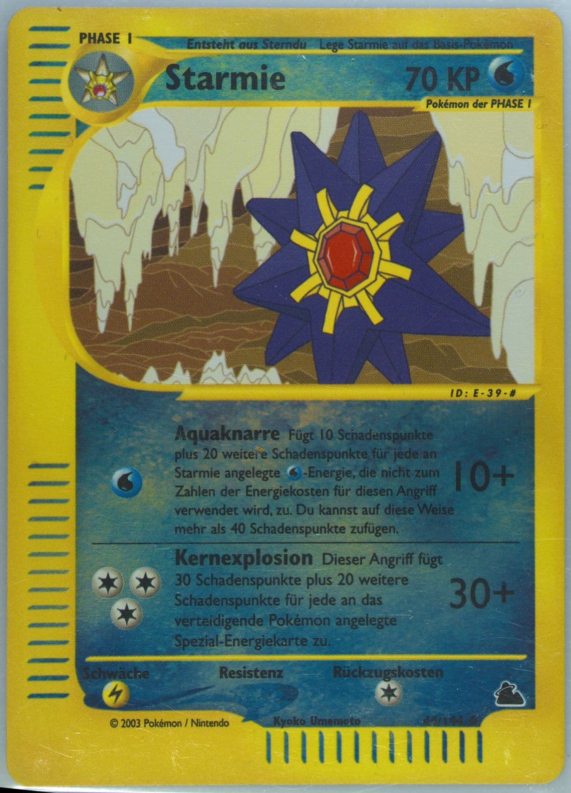 Starmie-Reverse Foil German (44) 2003 Pokemon Skyridge