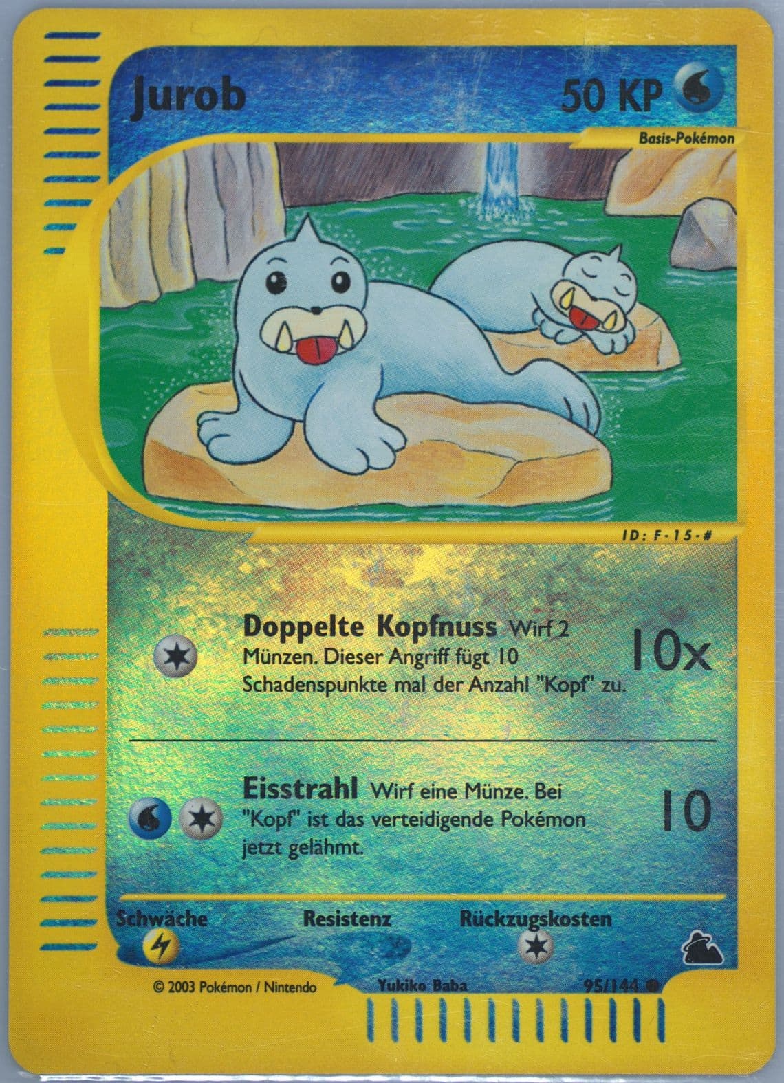 Jurob-Reverse Foil German (95) 2003 Pokemon Skyridge