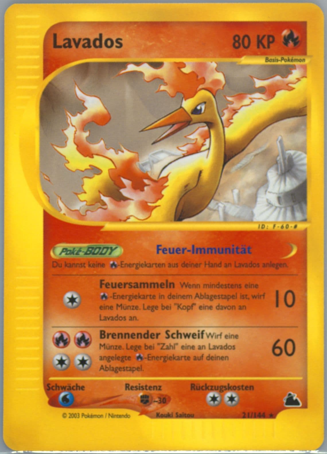 Lavados German (21) 2003 Pokemon Skyridge