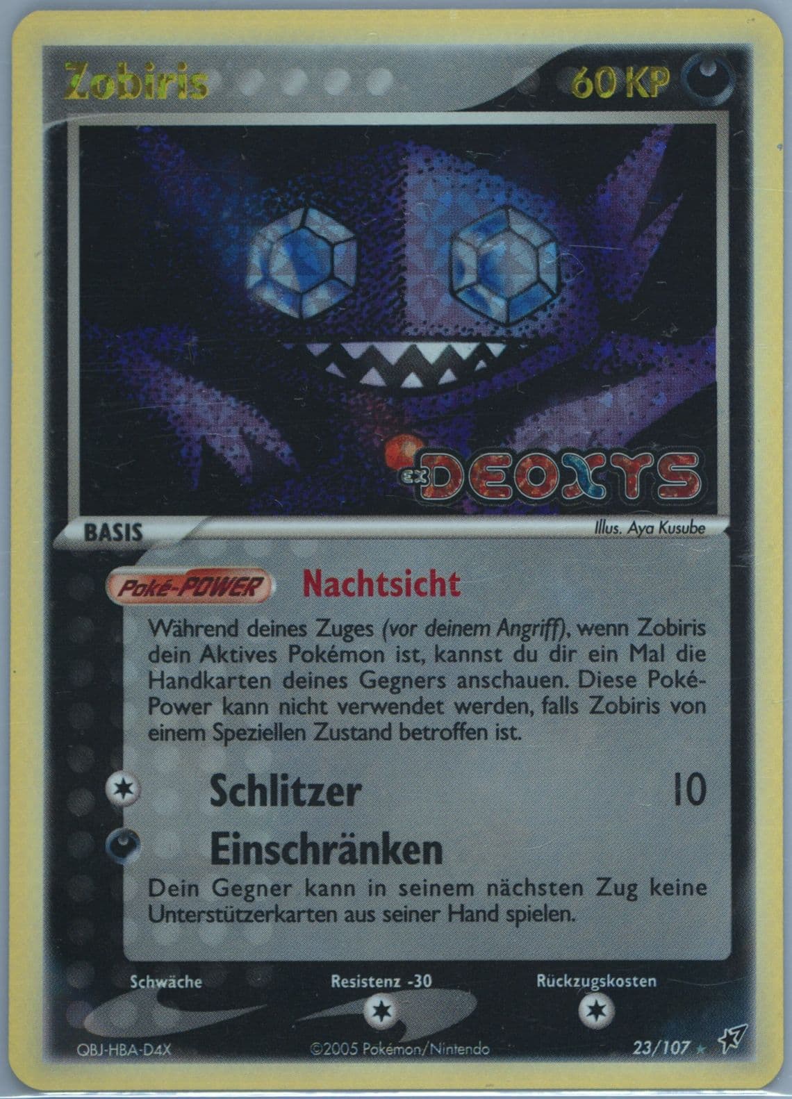 Zobiris-Reverse Foil German (23) 2005 Pokemon EX Deoxys