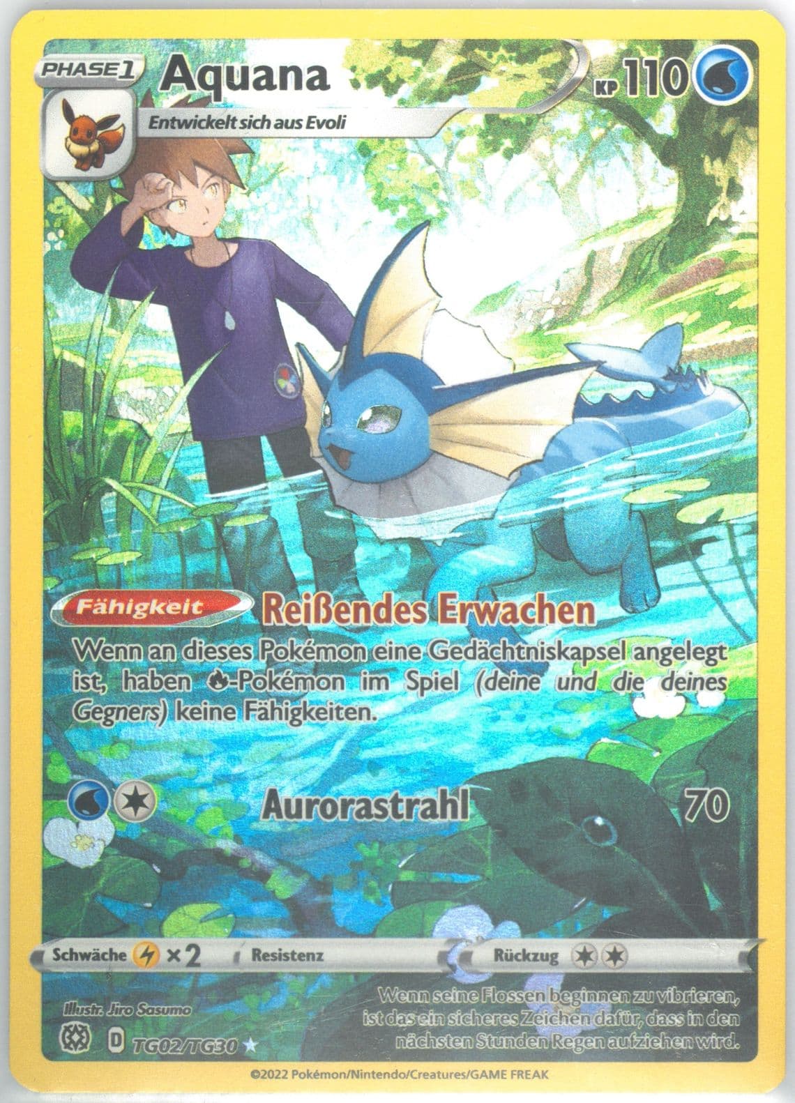 Full Art/Aquana German (TG02) 2022 Pokemon Sword & Shield Brilliant Stars