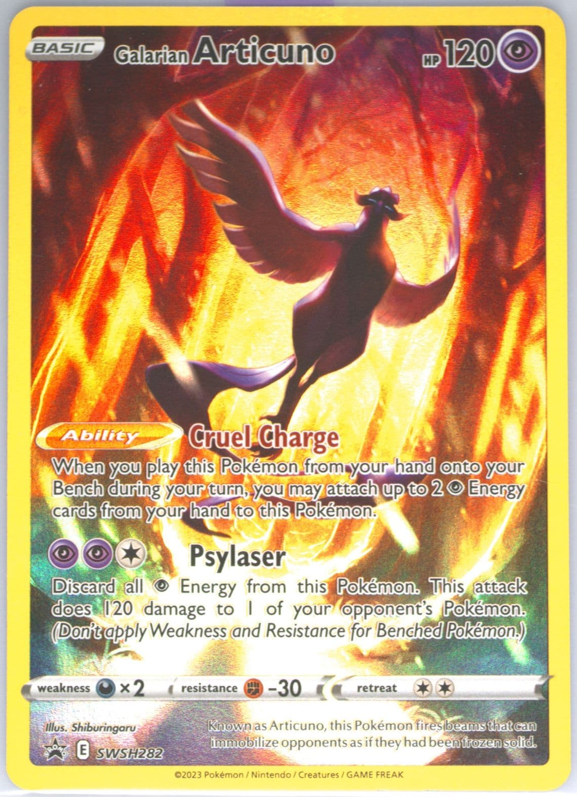 Galarian Articuno Crown Zenith Tin (282) 2023 Pokemon Swsh Black Star Promo