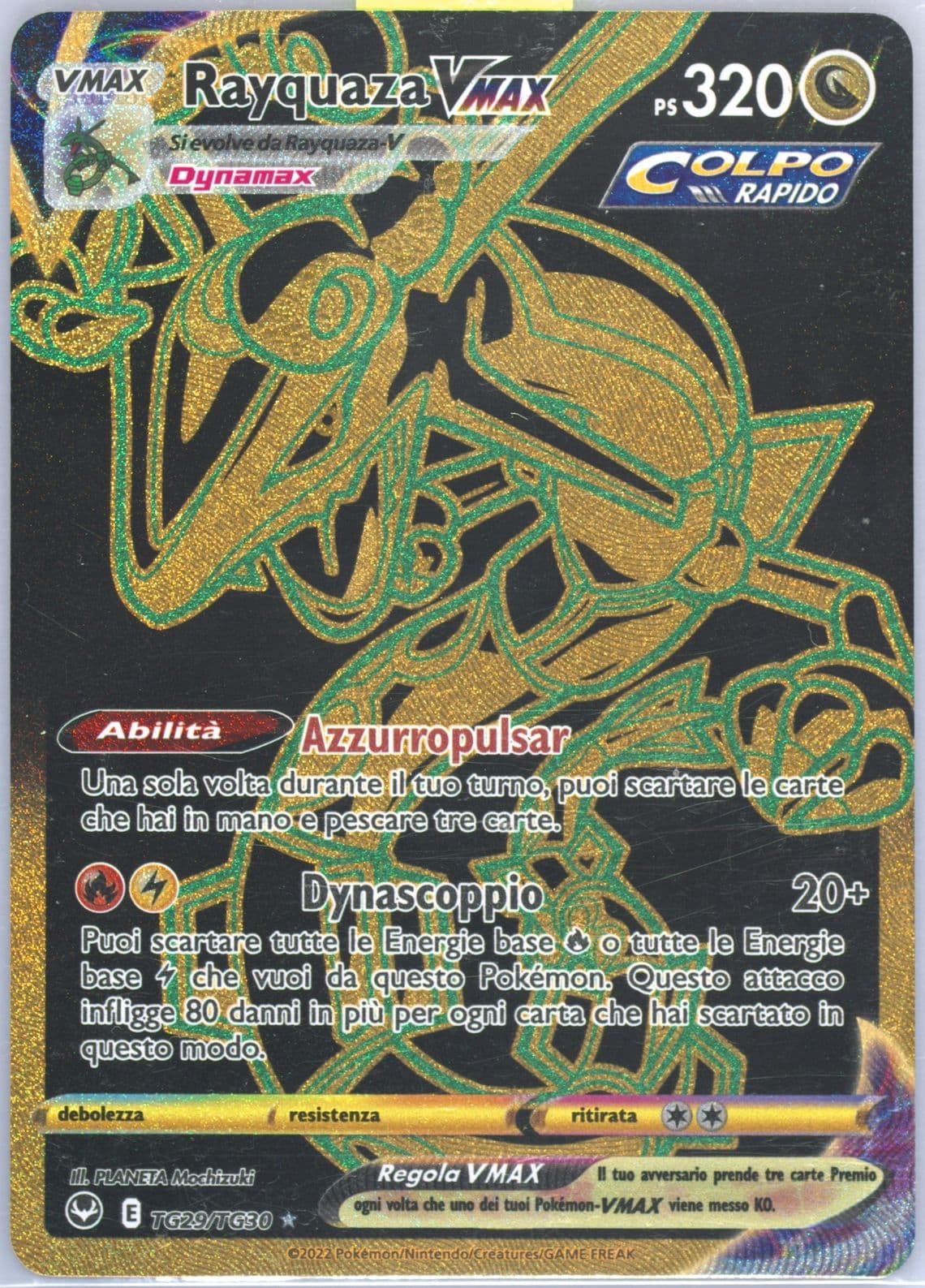 Full Art/Rayquaza Vmax Italian (TG29) 2022 Pokemon Sword & Shield Silver Tempest