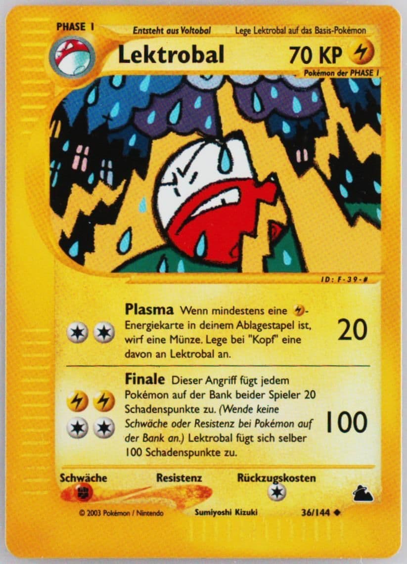 Lektrobal-Reverse Foil German (36) 2003 Pokemon Skyridge