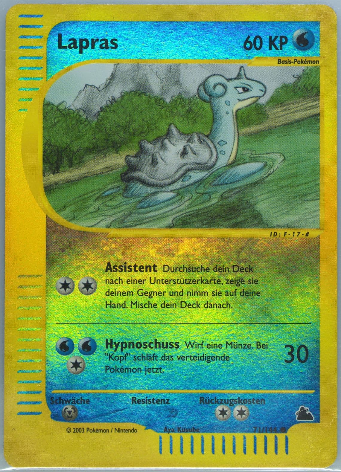 Lapras-Reverse Foil German (71) 2003 Pokemon Skyridge