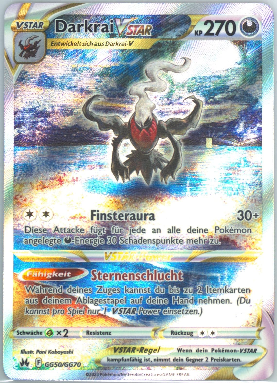 Full Art/Darkrai Vstar German (GG50) 2023 Pokemon Sword and Shield Crown Zenith