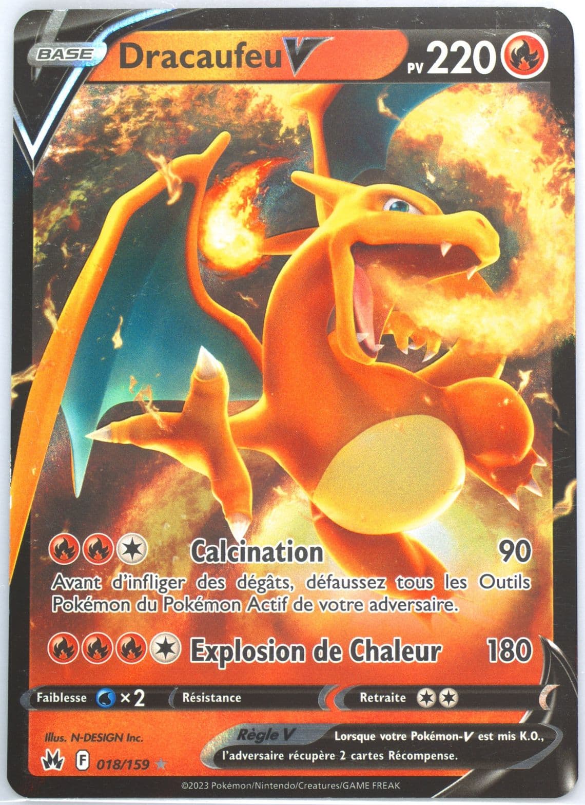 Dracaufeu V French (018) 2023 Pokemon Sword and Shield Crown Zenith