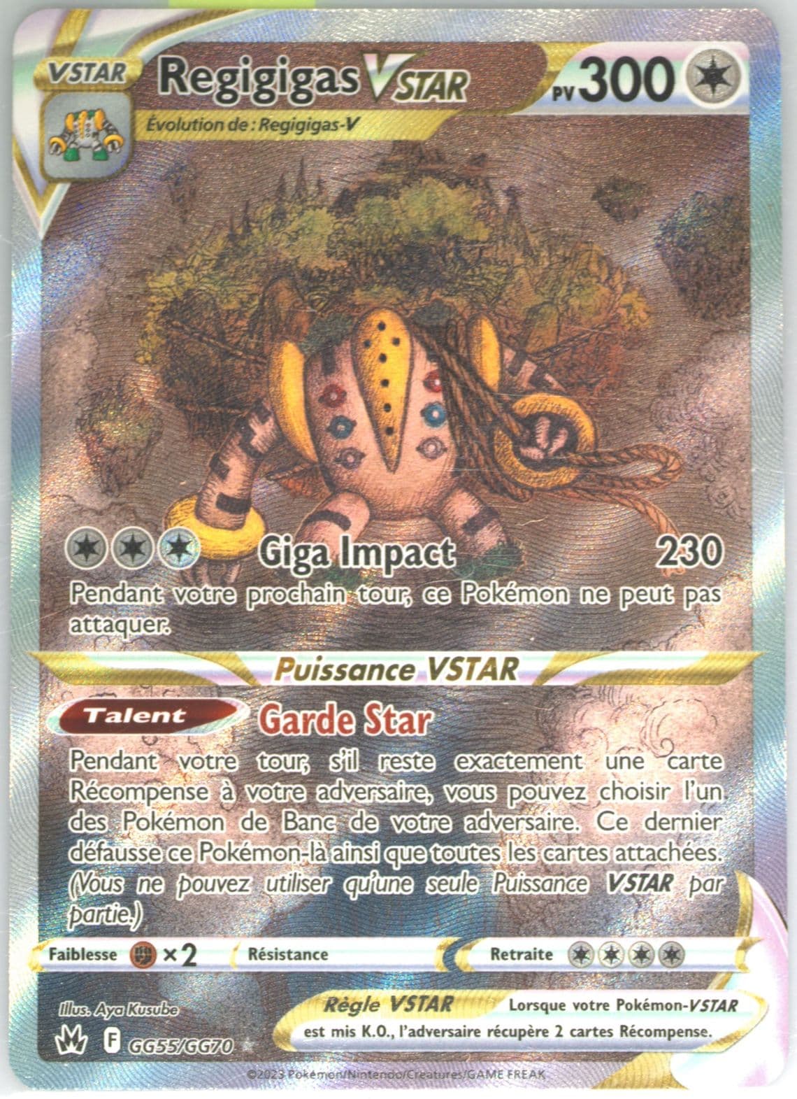 Full Art/Regigigas Vstar French (GG55) 2023 Pokemon Sword and Shield Crown Zenith