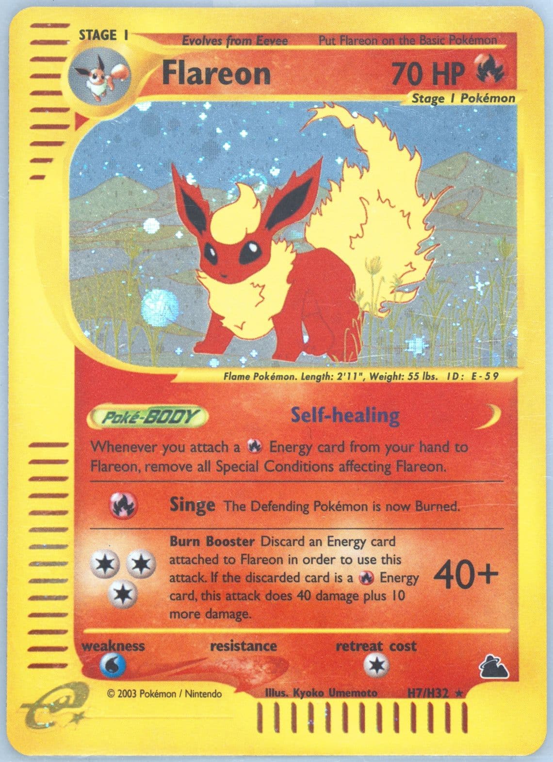 Flareon-Holo (H7) 2003 Pokemon Skyridge