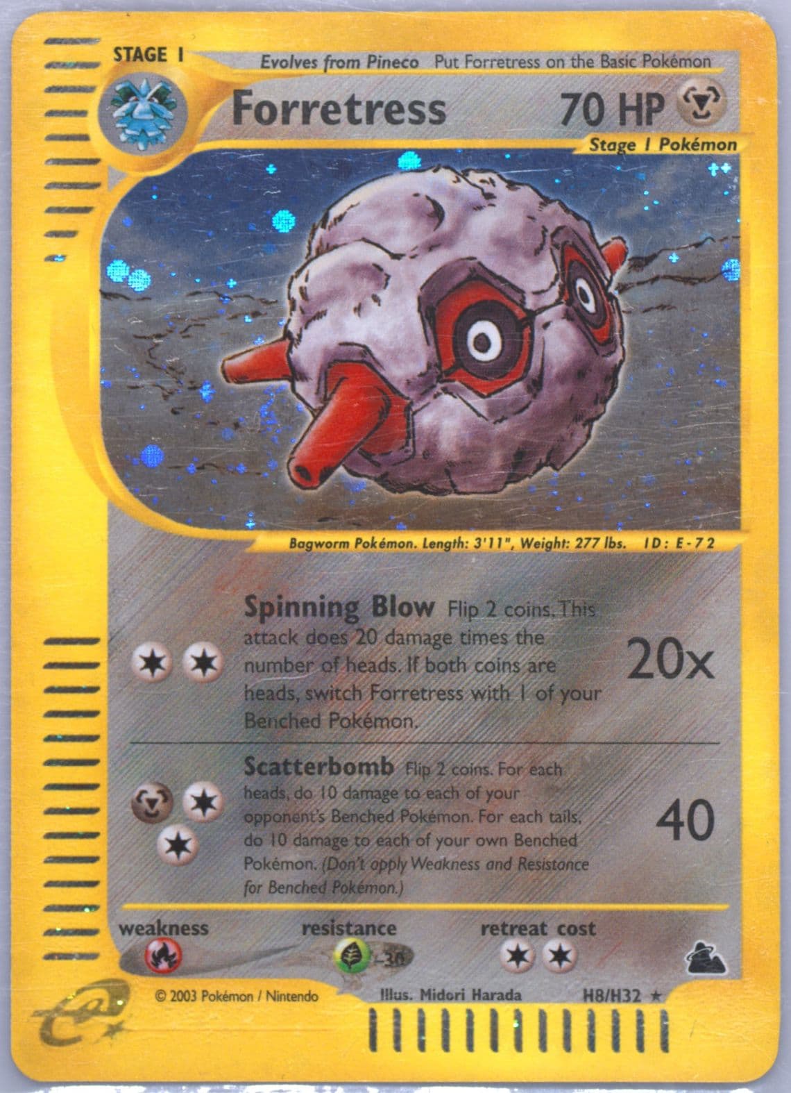 Forretress-Holo (H8) 2003 Pokemon Skyridge