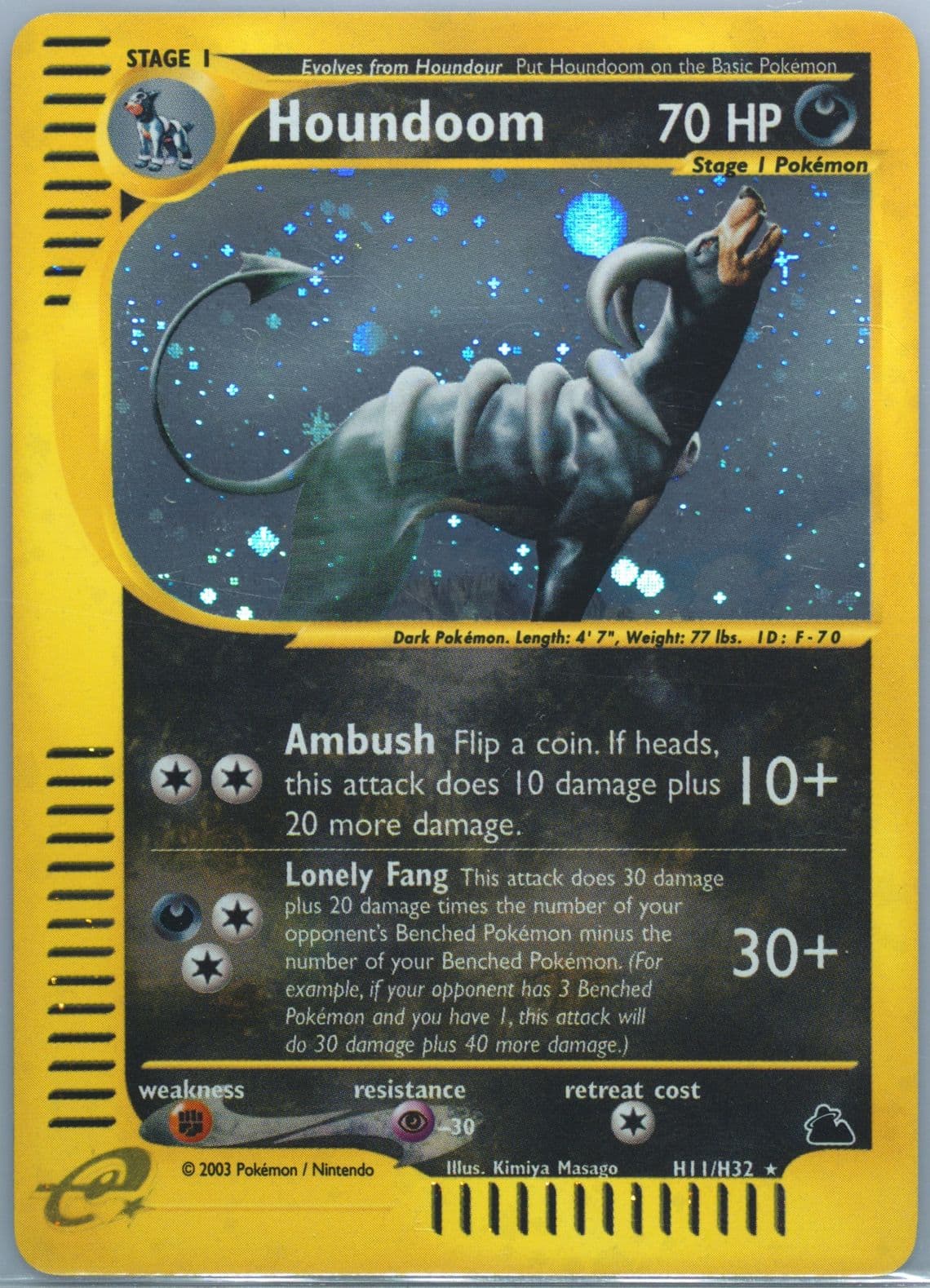 Houndoom-Holo (H11) 2003 Pokemon Skyridge