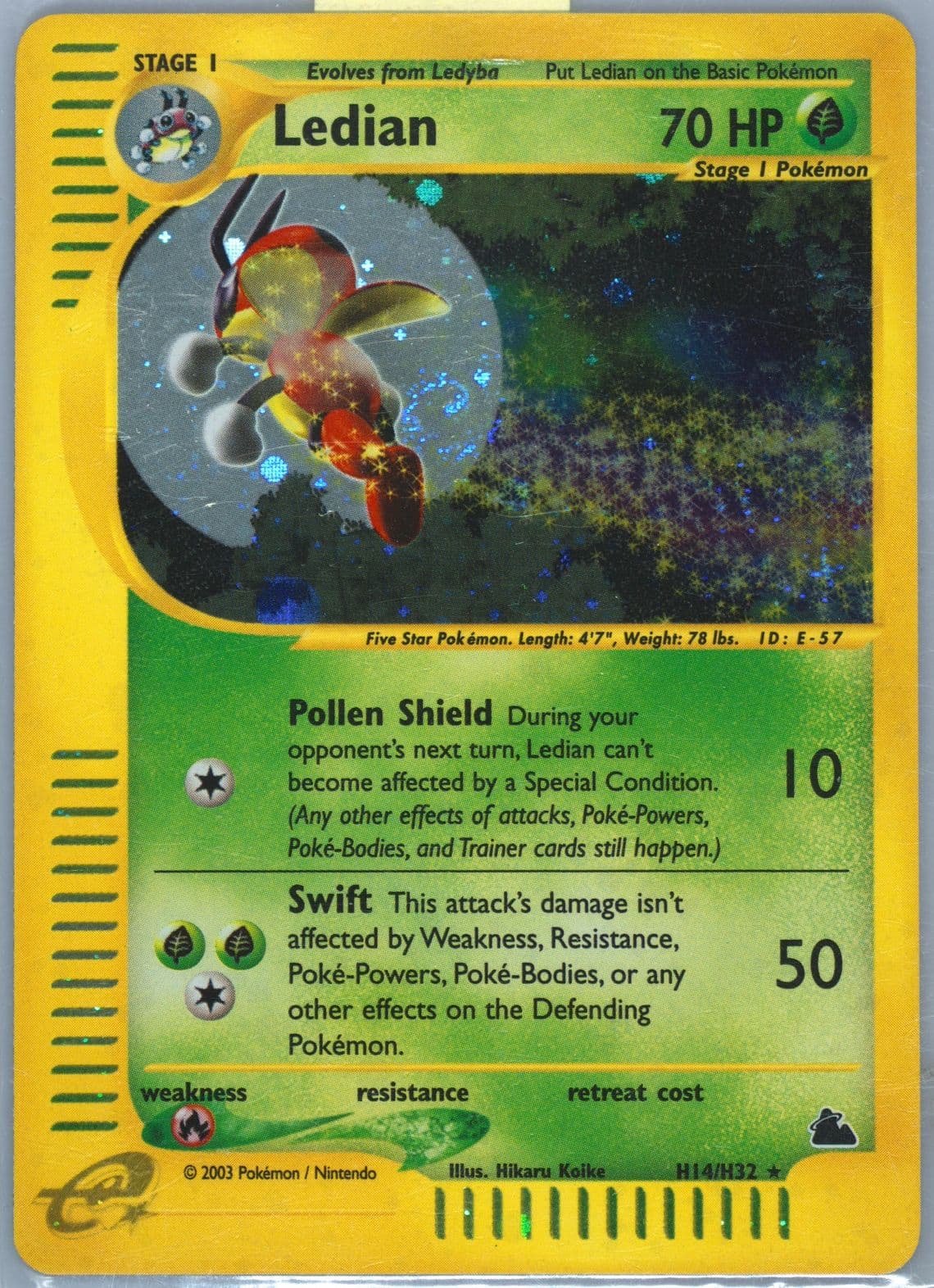 Ledian-Holo (H14) 2003 Pokemon Skyridge