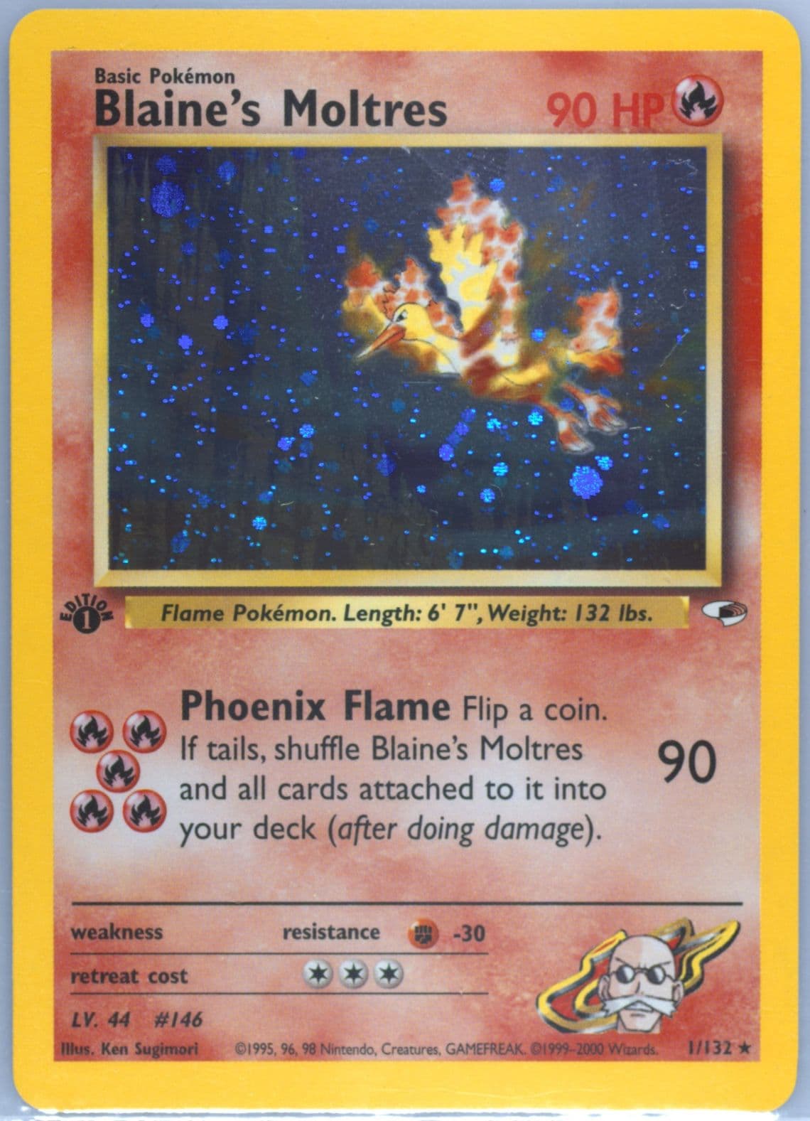 Blaine's Moltres Holo-1st Edition (1) 2000 Pokemon Gym Heroes