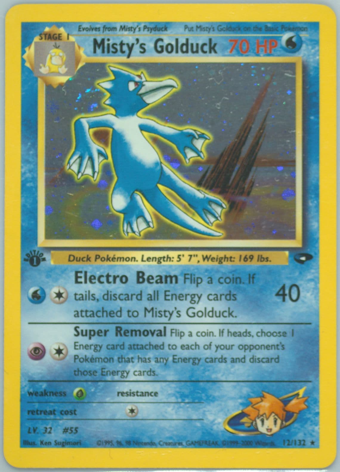 Misty's Golduck Holo-1st Edition (12) 2000 Pokemon Gym Challenge