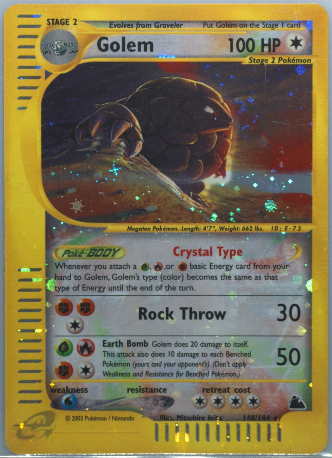 Golem-Holo (148) 2003 Pokemon Skyridge
