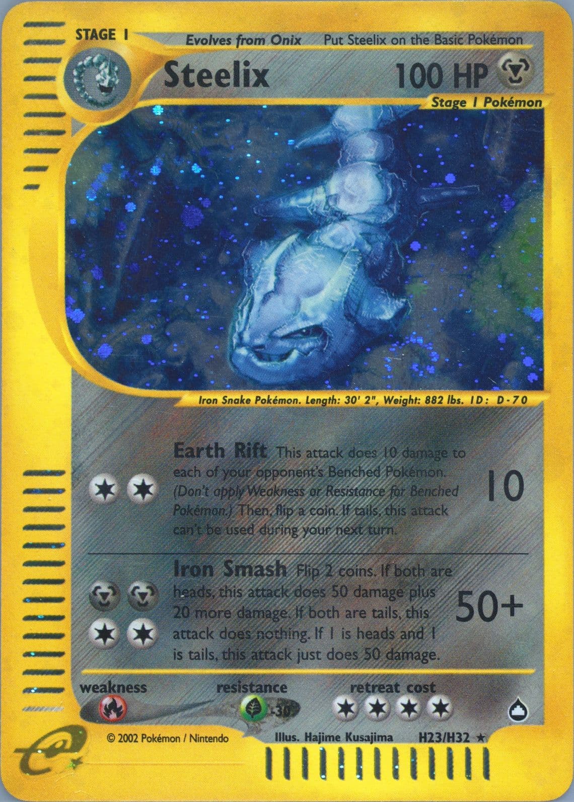 Steelix-Holo (H23) 2003 Pokemon Aquapolis