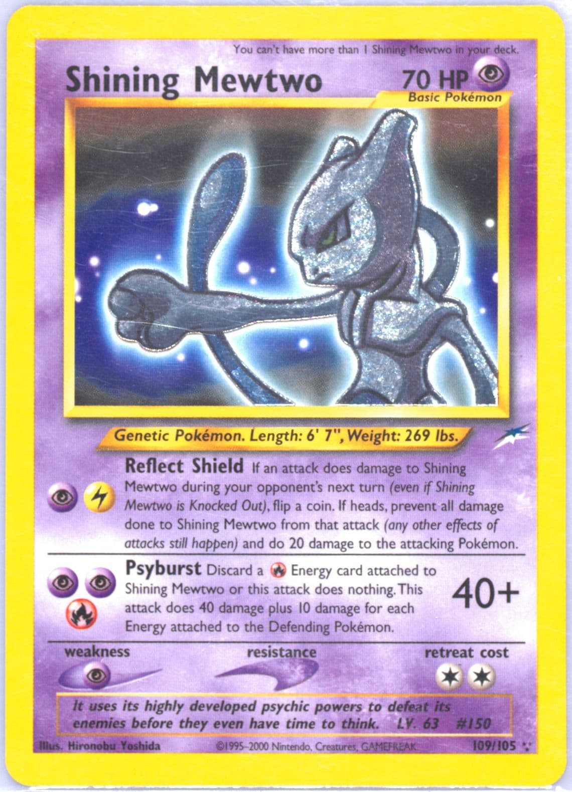 Shining Mewtwo (109) 2002 Pokemon Neo Destiny