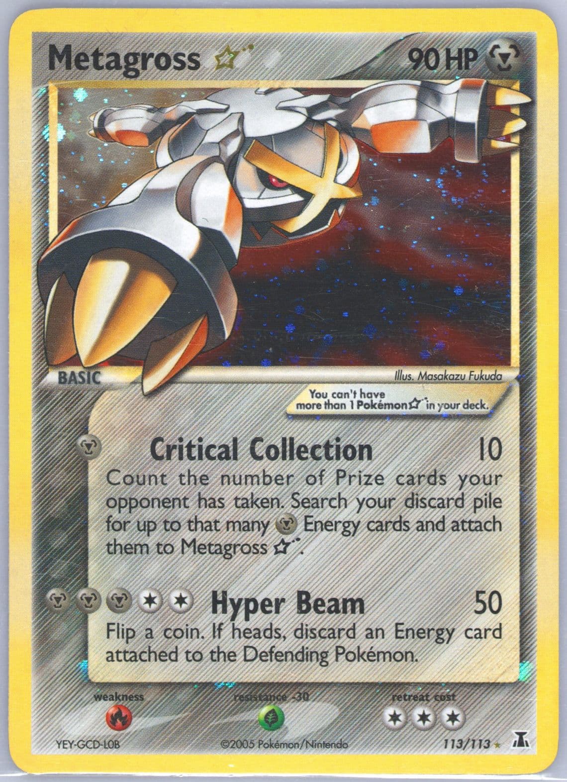 Metagross-Holo Gold Star (113) 2005 Pokemon EX Delta Species