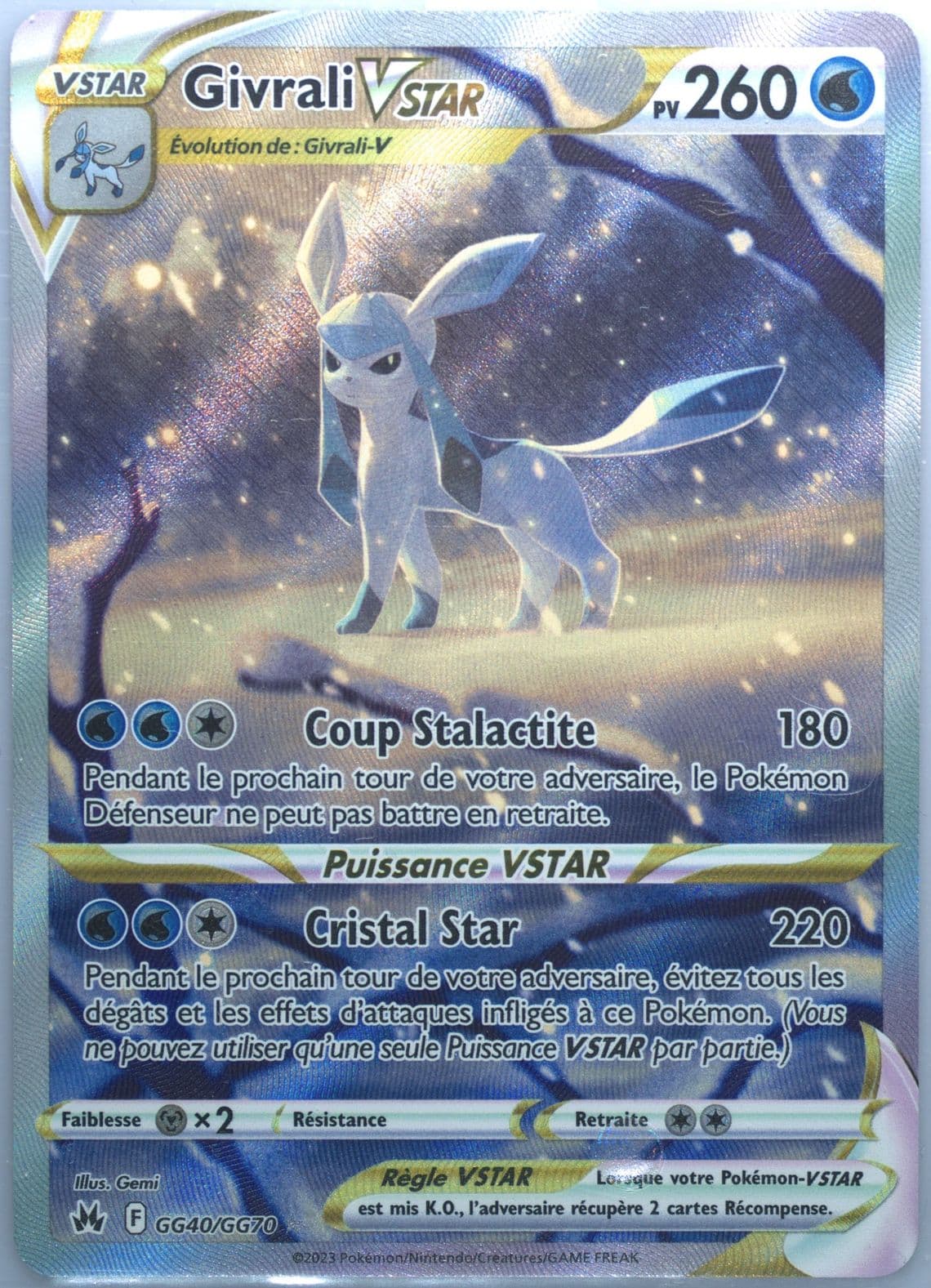 Full Art/Givrali Vstar French (GG40) 2023 Pokemon Sword and Shield Crown Zenith