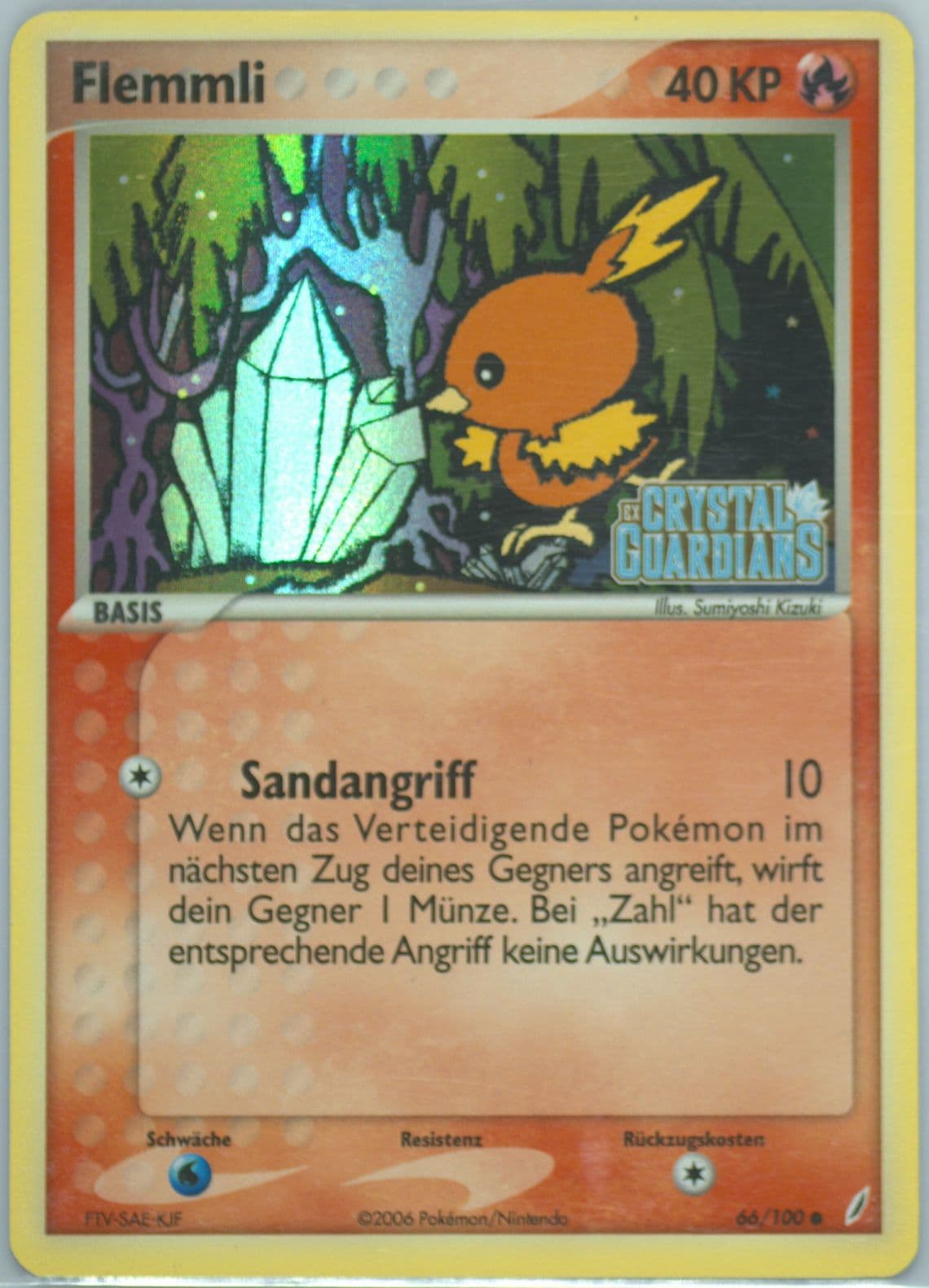 Flemmli-Reverse Foil German (66) 2006 Pokemon EX Crystal Guardians