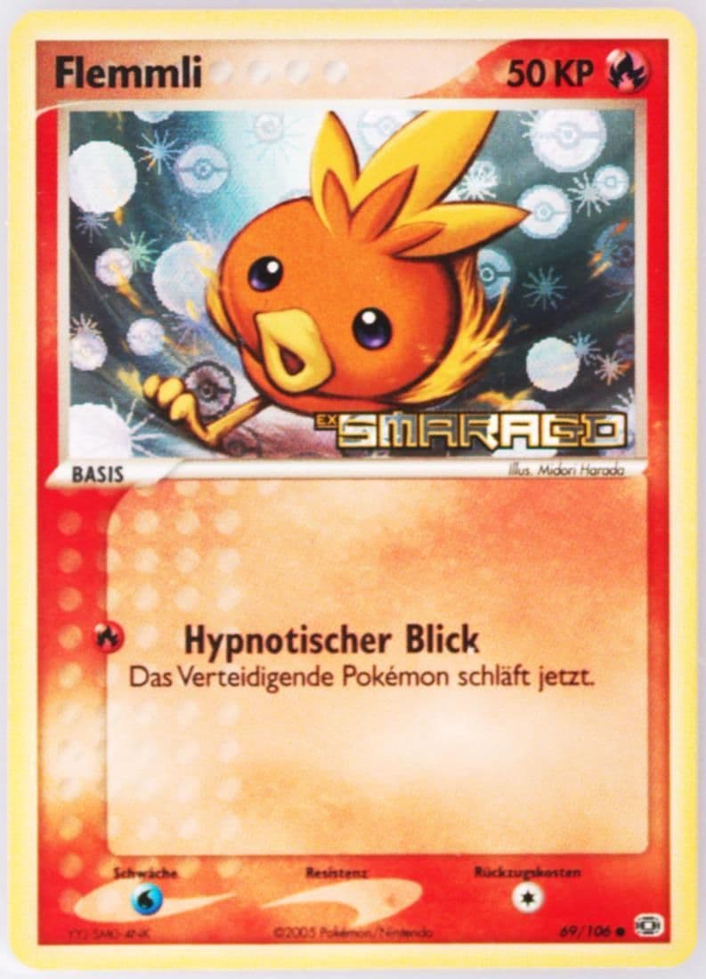 Flemmli-Reverse Foil German (69) 2005 Pokemon EX Emerald