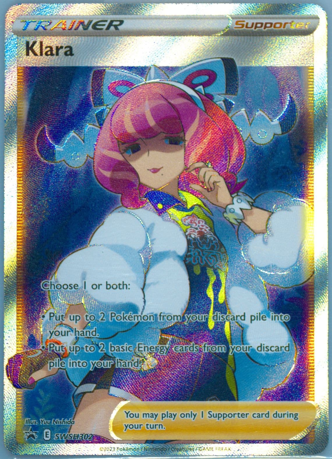 Full Art/Klara Klara Premium Tournament Collection (302) 2023 Pokemon Swsh Black Star Promo