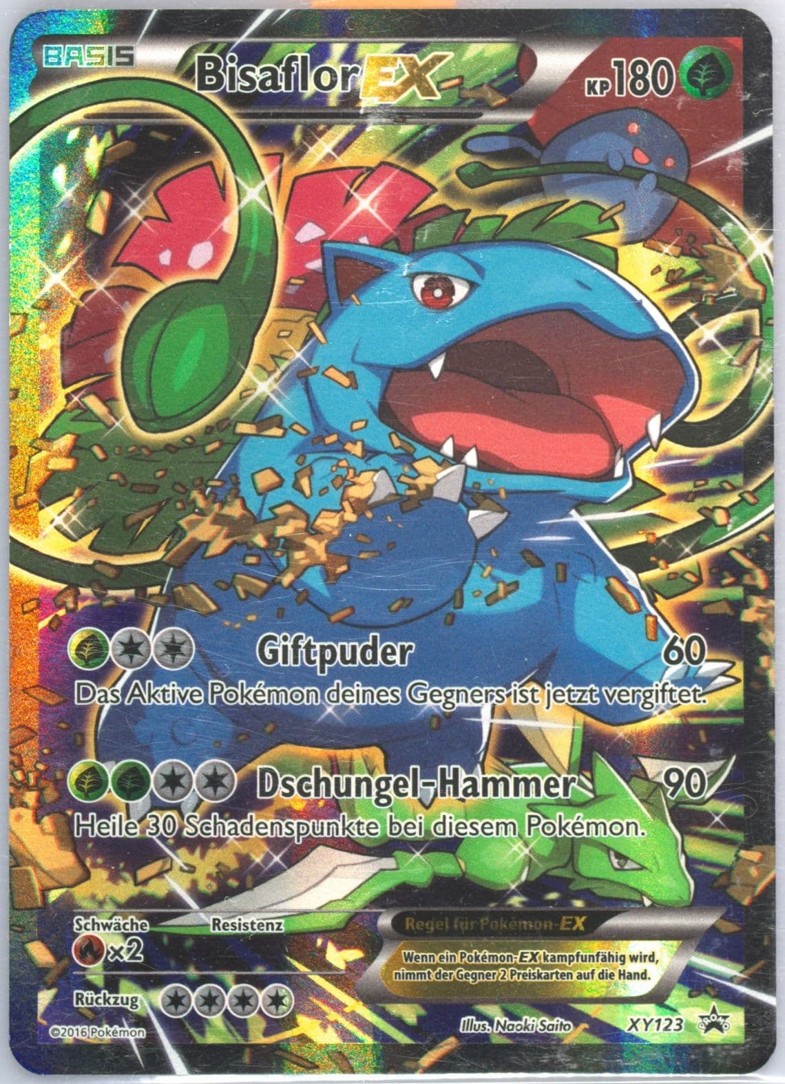 Full Art/Bisaflor EX Red & Blue Collection-German (XY123) 2016 Pokemon XY Black Star Promo