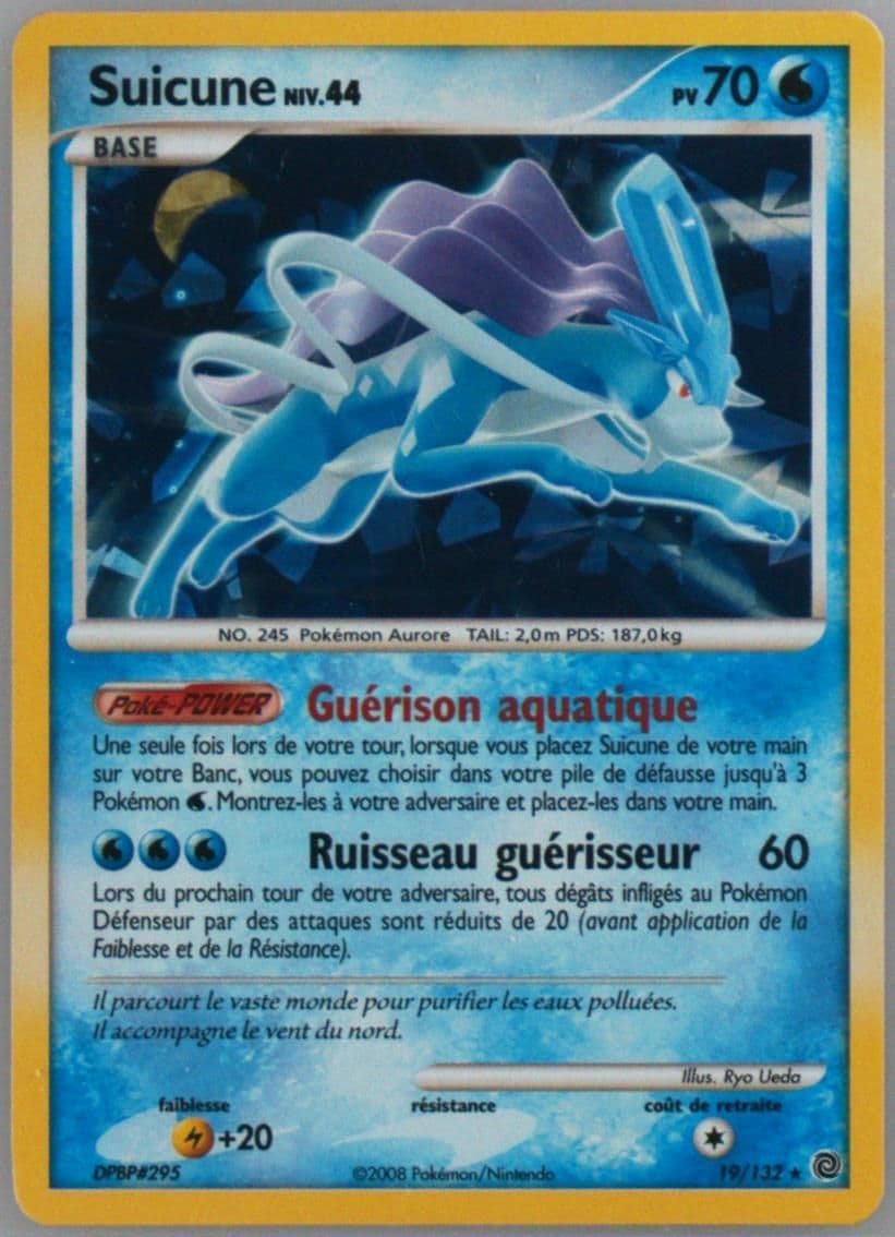Suicune-Holo Cracked Ice (19) 2008 Pokemon French Diamond & Pearl Secret Wonders