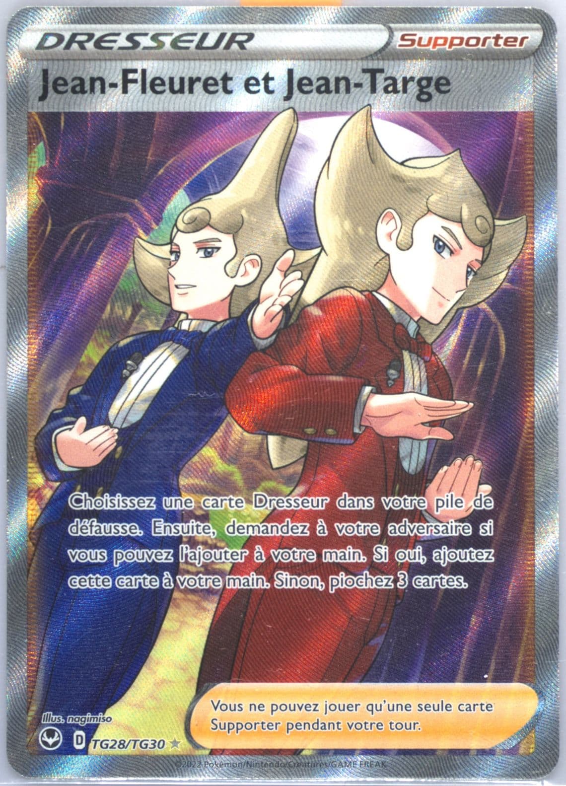 Full Art/Jean-Fleuret ET Jean-Targe French (TG28) 2022 Pokemon Sword & Shield Silver Tempest