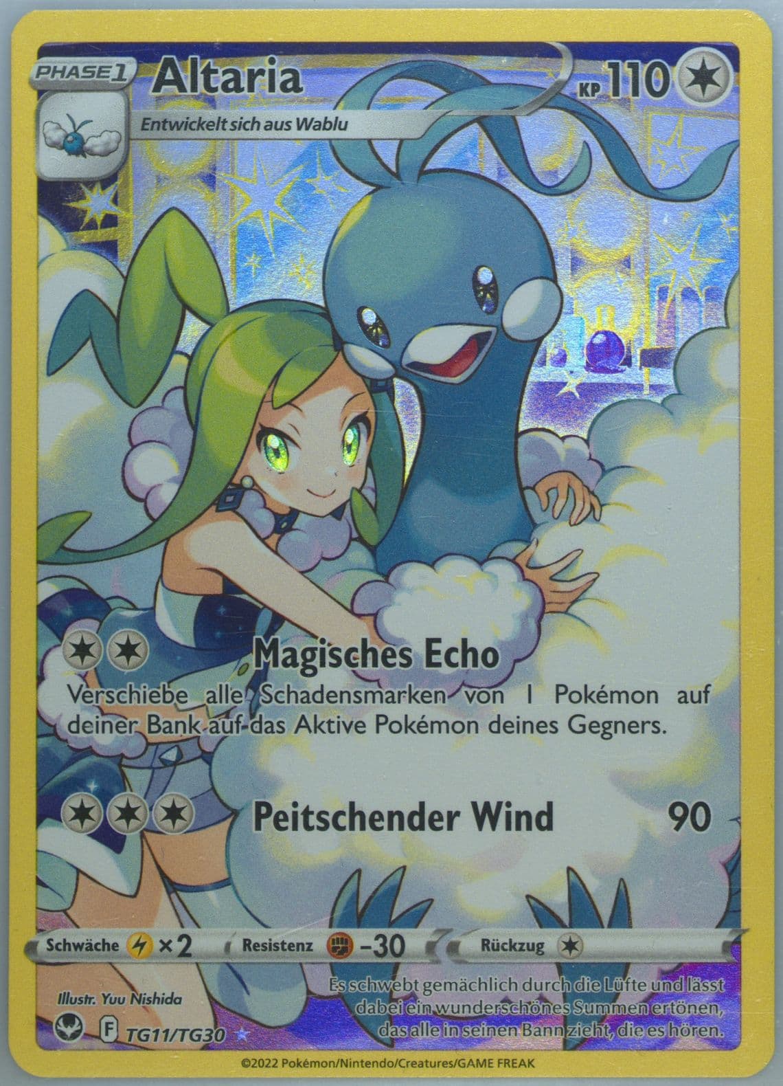 Full Art/Altaria German (TG11) 2022 Pokemon Sword & Shield Silver Tempest