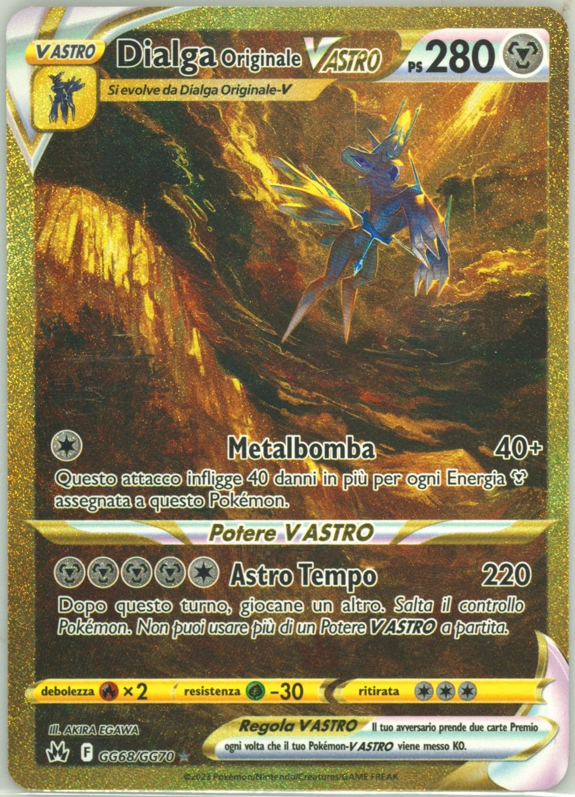 Full Art/Dialga Originale Vastro Italian-Secret (GG68) 2023 Pokemon Sword and Shield Crown Zenith