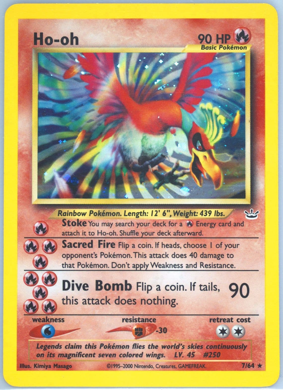 HO-Oh-Holo (7) 2001 Pokemon Neo Revelation