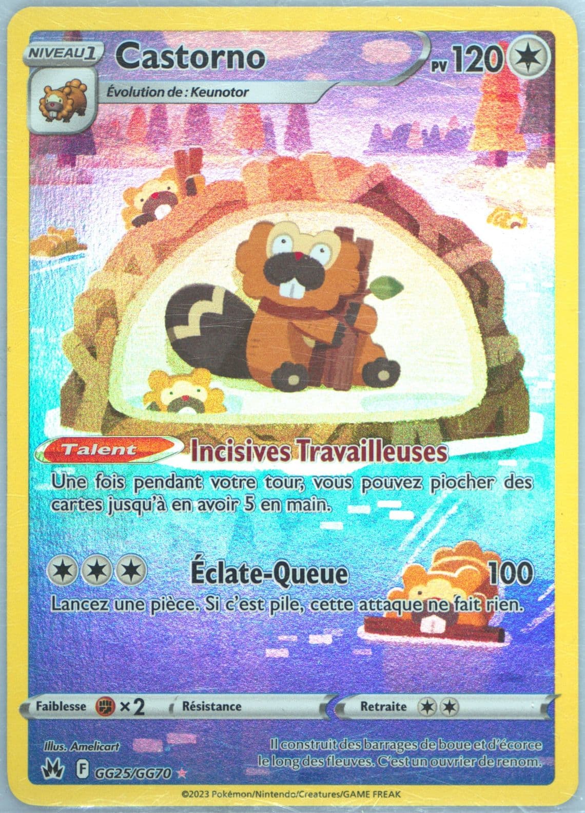 Full Art/Castorno French (GG25) 2023 Pokemon Sword and Shield Crown Zenith