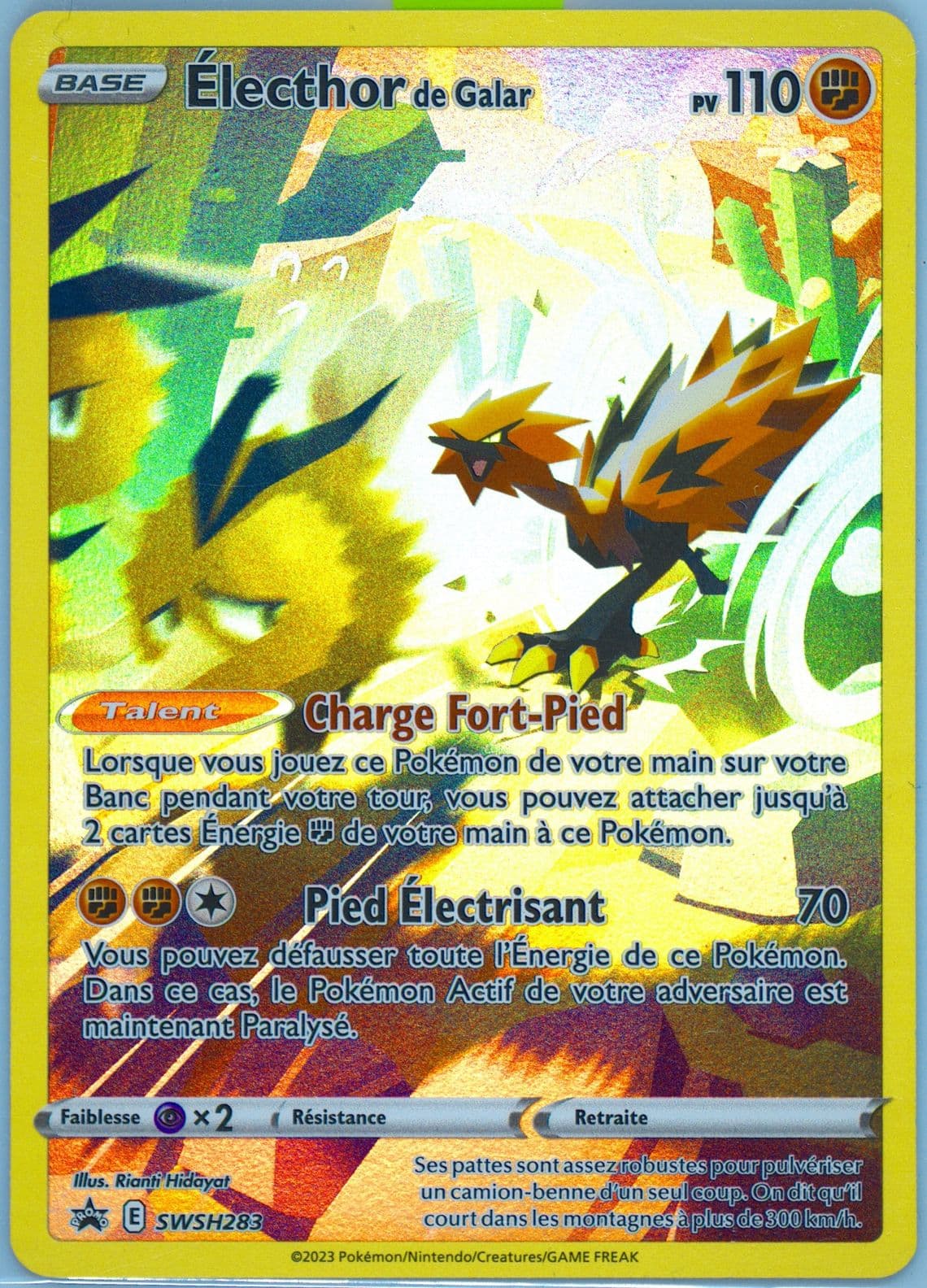 Electhor de Galar Crown Zenith Tin-French (283) 2023 Pokemon Swsh Black Star Promo