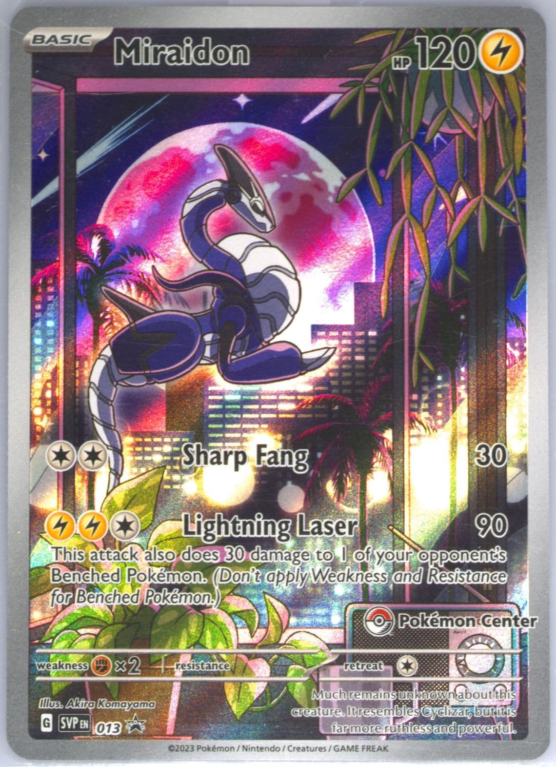 Miraidon Scarlet & Violet Pokemon Center Elite Trainer Box-Miraidon (013) 2023 Pokemon Svp EN-SV Black Star Promo